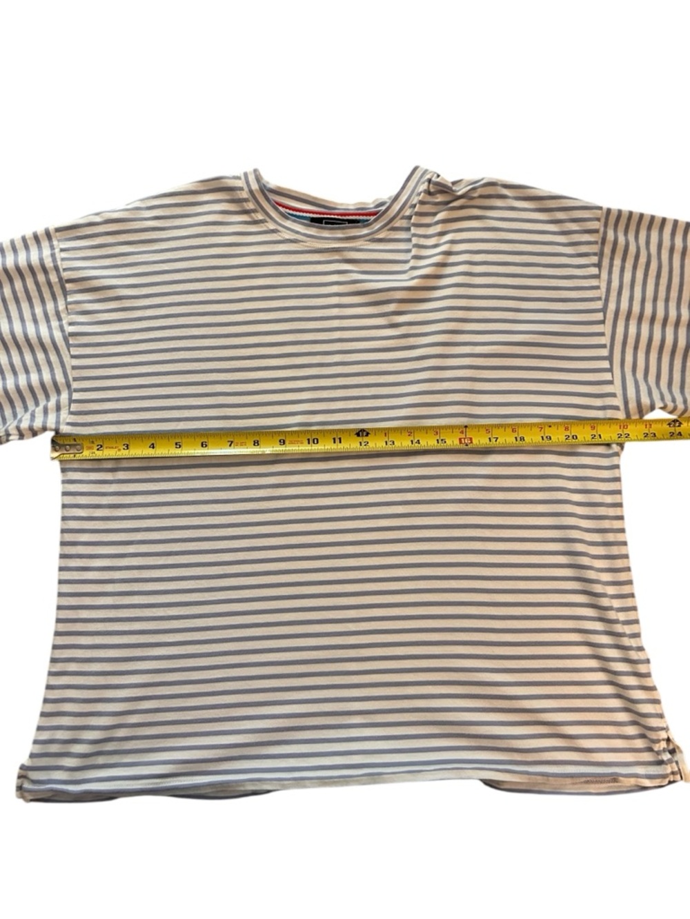 AYR The French Fry Shirt Striped Size Large Periwinkle Blue 100% Cotton - Picture 10 of 14